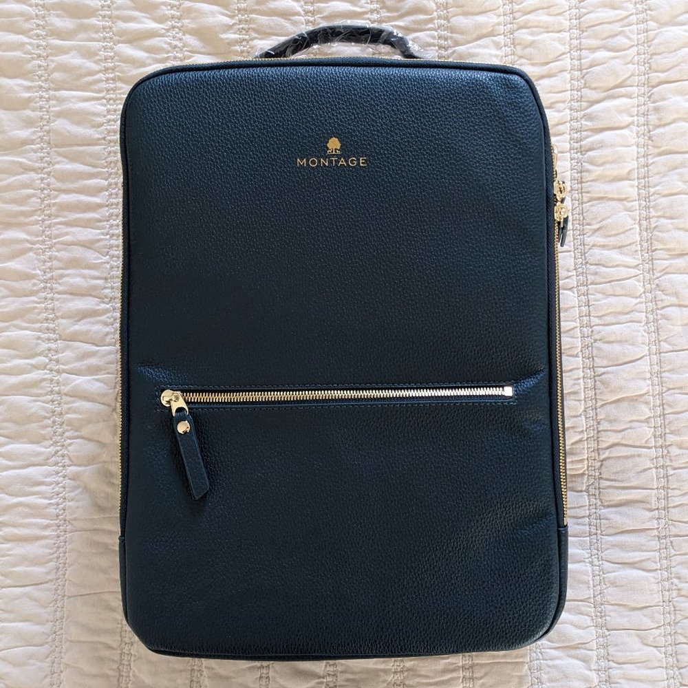 Brand New Montage Vegan Leather Commuter Backpack Emerald (fits 16" laptop)
